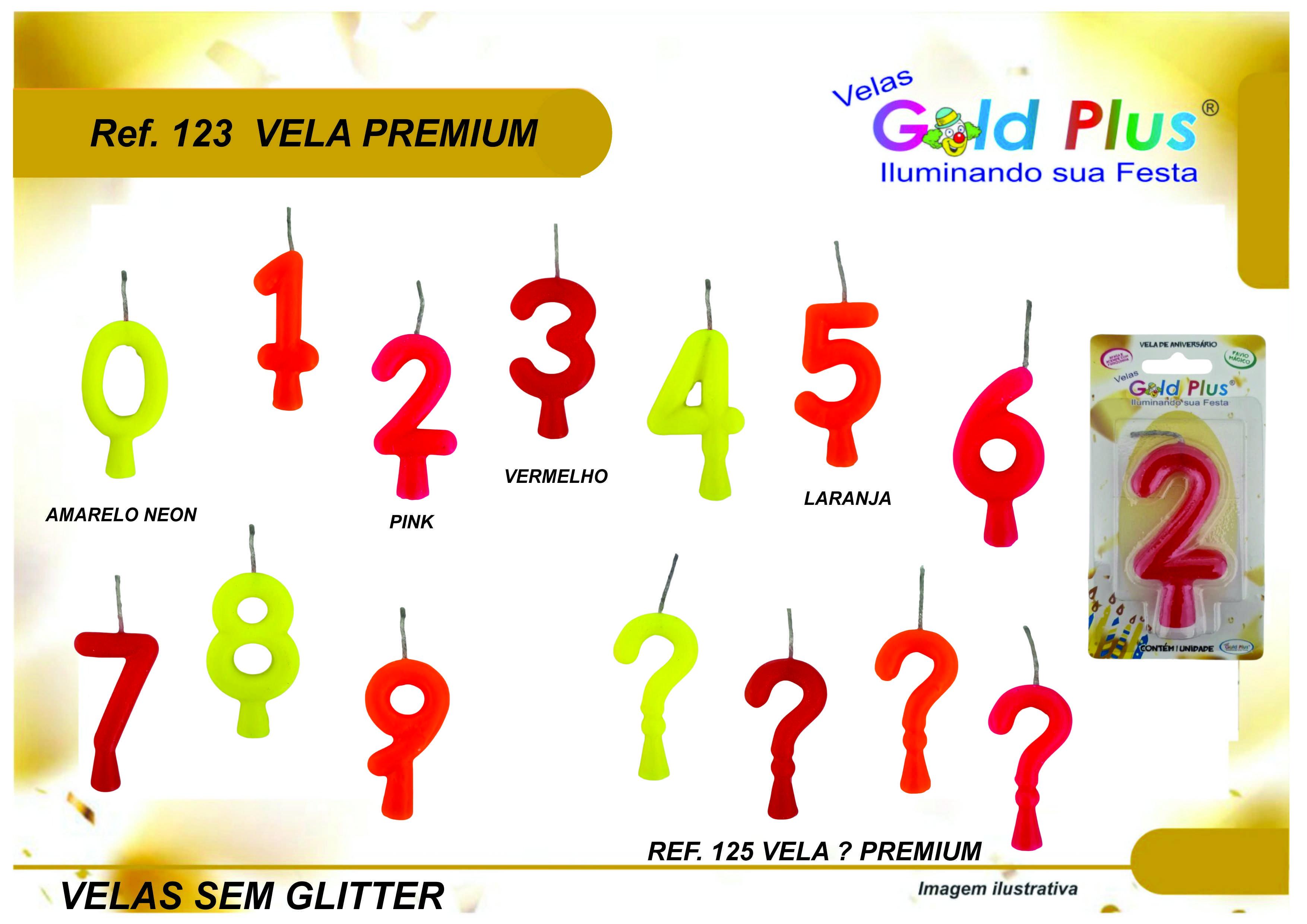 REF. 123 VELA PREMIUM SEM GLITTER